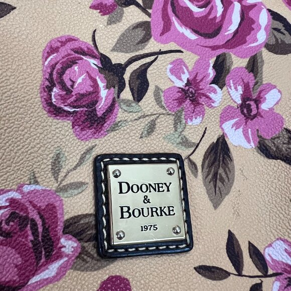 Dooney and Bourke Cabbage Rose Satchel Handbag with Shoulder strap - Picture 2 of 11